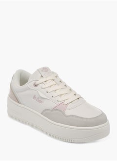 Lee Cooper Women's Logo Print Panelled Lace-Up Sneakers  - Image 2