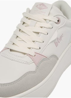 Lee Cooper Women's Logo Print Panelled Lace-Up Sneakers  - Image 4