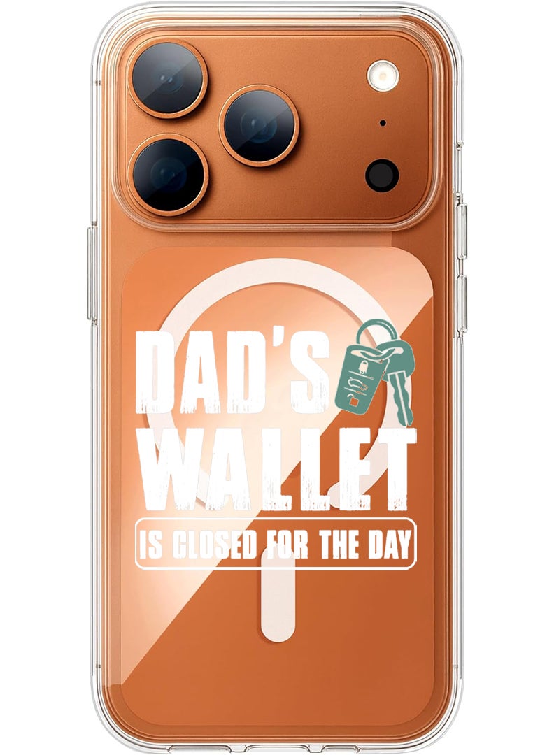 Theodor Magnetic Case for Apple iPhone 17 Pro Compatible with MagSafe Wireless Charging, Shockproof Phone Bumper Cover - Dads wallet Black - Image 1