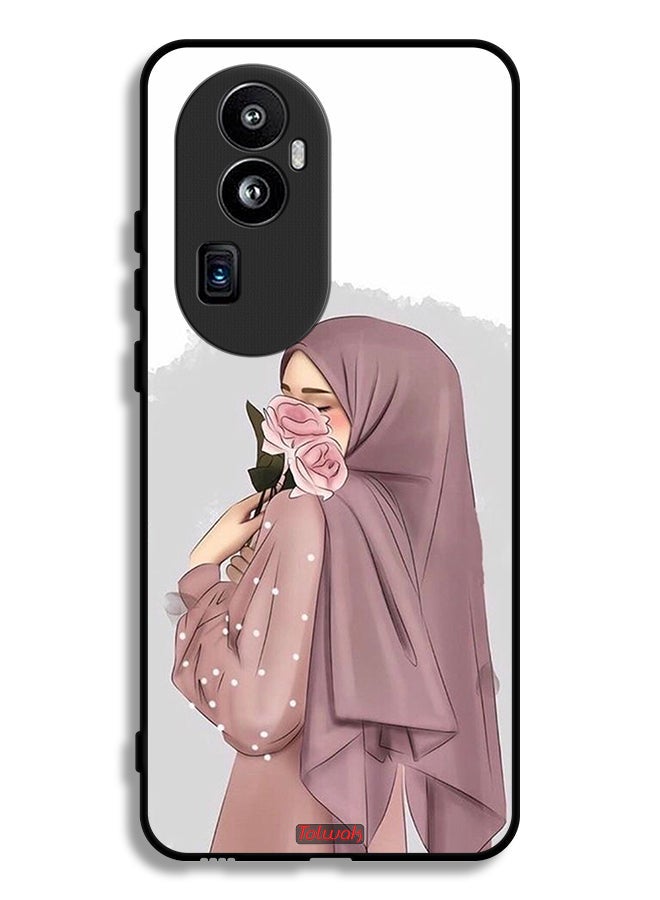 Tolwak Oppo Reno10 Pro (China) Protective Case Cover Holding Roses Girl Art - Image 1