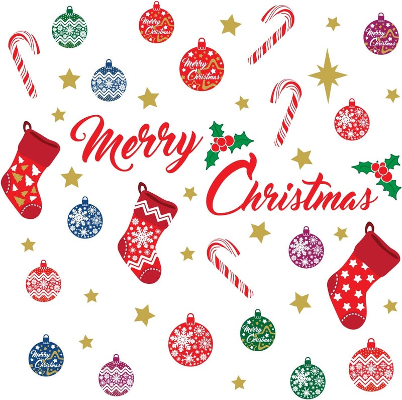 WALPLUS Christmas Decorations Clearance for Home, Indoor, Wall Stickers " Merry Christmas Decor" Wall Murals Decals Living Room Children Nursery Restaurant Cafe Hotel Home Decor (Merry Christmas Decor) - Image 4