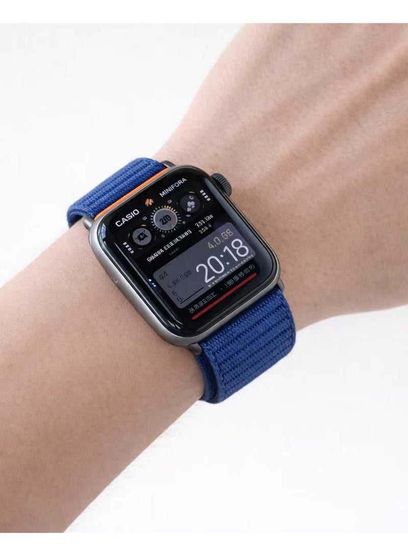 Nylon Loop Band Compatible with Apple Watch 38/40/41/42mm, Lightweight Breathable Woven Nylon Strap with Hook-and-Loop Closure, for Series 1–10 and SE - Image 2