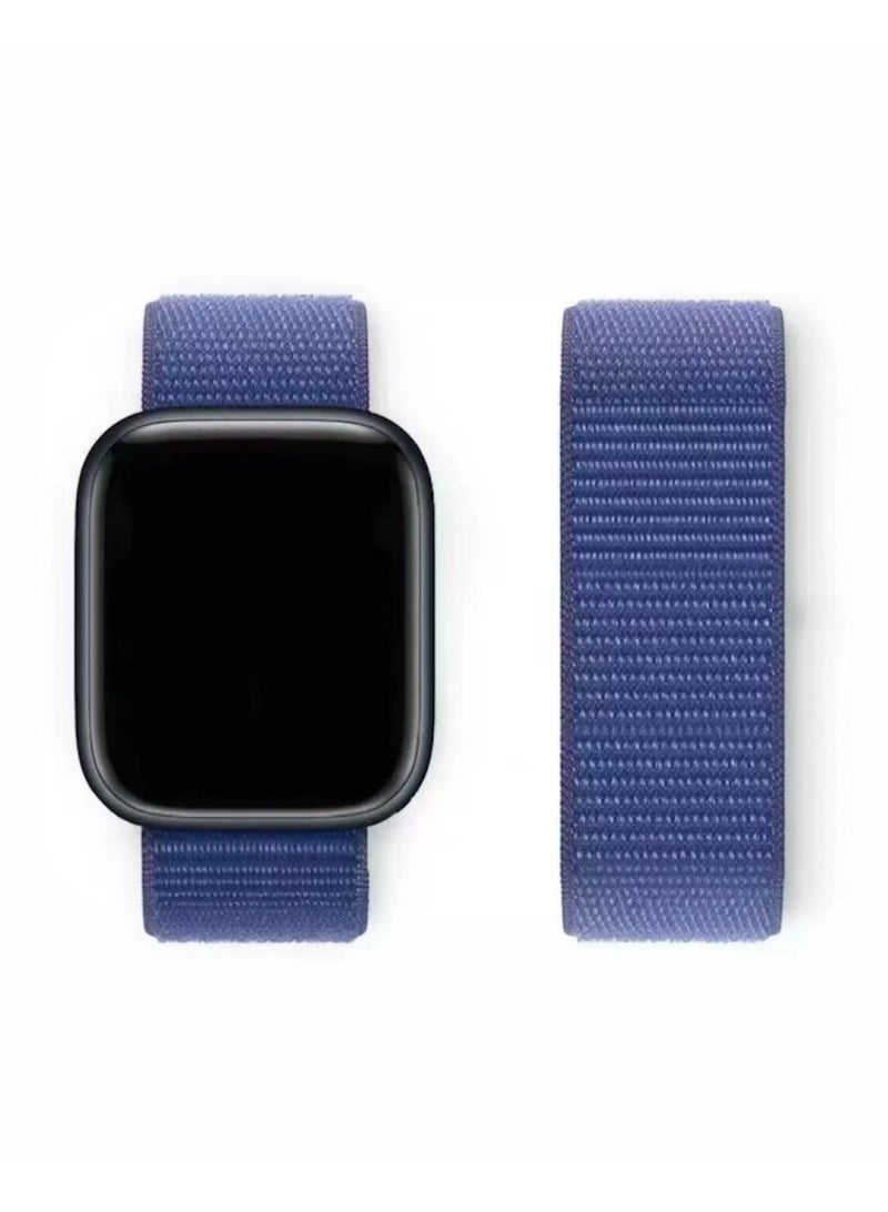 Nylon Loop Band Compatible with Apple Watch 38/40/41/42mm, Lightweight Breathable Woven Nylon Strap with Hook-and-Loop Closure, for Series 1–10 and SE - Image 1
