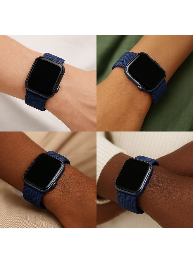 Nylon Loop Band Compatible with Apple Watch 38/40/41/42mm, Lightweight Breathable Woven Nylon Strap with Hook-and-Loop Closure, for Series 1–10 and SE - Image 3
