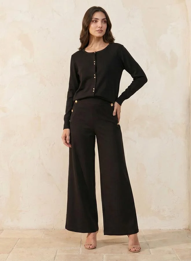 Iconic BLACK SOLID CARDIGAN for Women | Best Price UAE