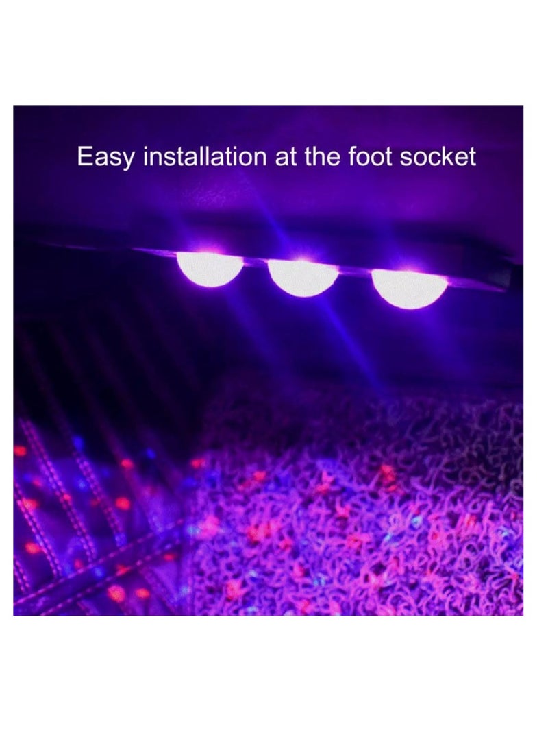 Car Interior LED Strip Lights, RGB Atmosphere Starlight, 4-Piece USB Kit with Re-mote Control, Multicolour - Image 3