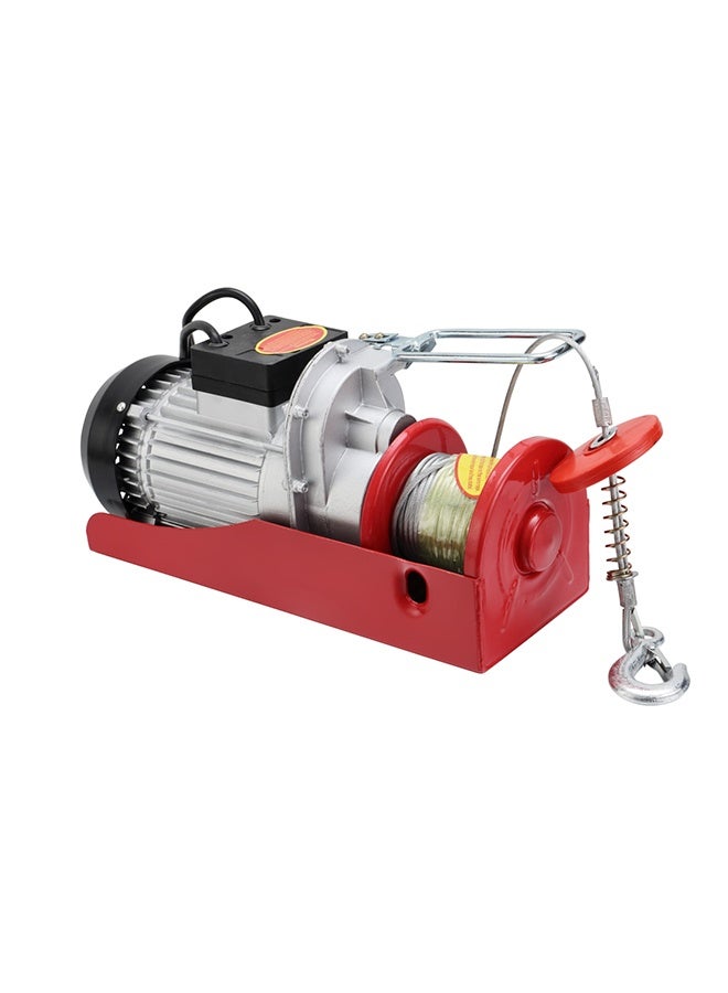 لوازم رافعة محرك مع واير 20 متر تحمل 500 كغ - رافعة كهربائية حمراء تعمل بقدرة 1020 واط على تيار 220 فولت مزودة بسلك نحاسي ومقبس ثلاثي وجهاز تحكم سلكي - مثالية للورش، المستودعات، وأعمال الرفع الصناعية - Image 4