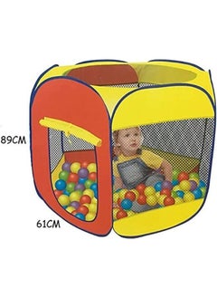 EASY FUTURE Tent Play House Foldable Pop UpTent Play Play House for Children Ocean ball Pool Indoor and Outdoor Including:50 Pcs Colorful Soft Plastic Ocean Fun Ball  - Image 4