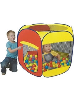 EASY FUTURE Tent Play House Foldable Pop UpTent Play Play House for Children Ocean ball Pool Indoor and Outdoor Including:50 Pcs Colorful Soft Plastic Ocean Fun Ball  - Image 5