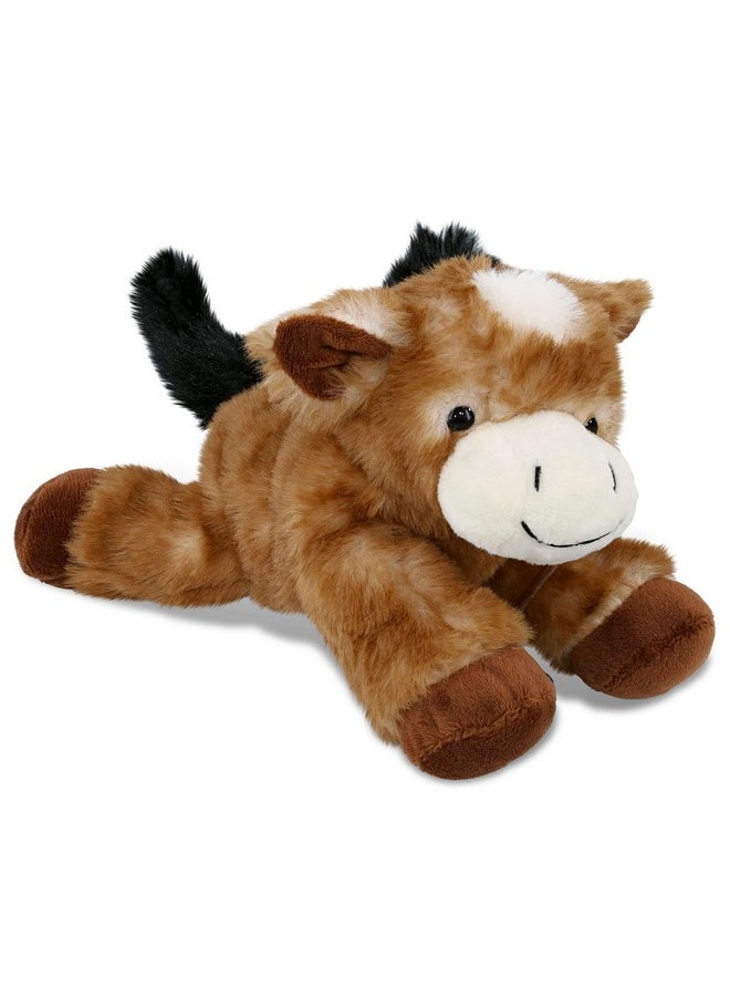 Puzzled Dollibu Plush Donkey Stuffed Animal Soft Huggable Brown Laying Donkey Adorable Playtime Donkey Plush Toy Cute Farm Life Cuddle Gift For Kids & Adults 9 Inch  - Image 1