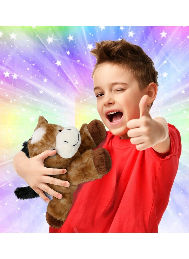 Puzzled Dollibu Plush Donkey Stuffed Animal Soft Huggable Brown Laying Donkey Adorable Playtime Donkey Plush Toy Cute Farm Life Cuddle Gift For Kids & Adults 9 Inch  - Image 2