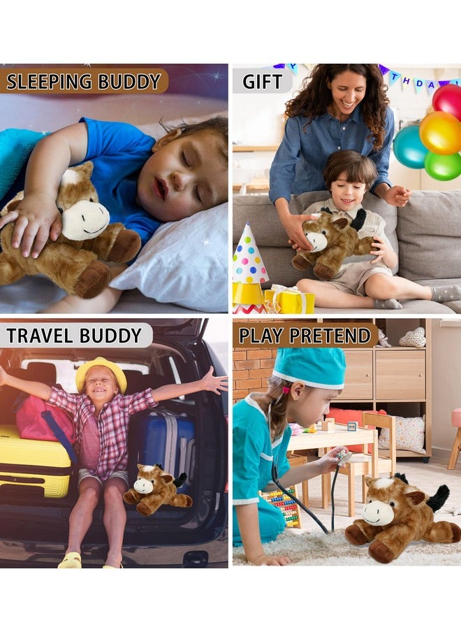 Puzzled Dollibu Plush Donkey Stuffed Animal Soft Huggable Brown Laying Donkey Adorable Playtime Donkey Plush Toy Cute Farm Life Cuddle Gift For Kids & Adults 9 Inch  - Image 4