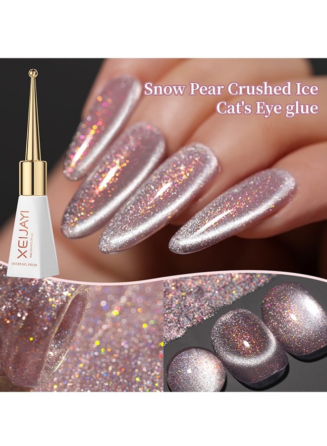 XEIJAYI Glitter Galaxy Cat Eye Gel Nail Polish for Holographic Cat Eye, Salon Gel Manicure and Nail Art DIY at Home - Image 3