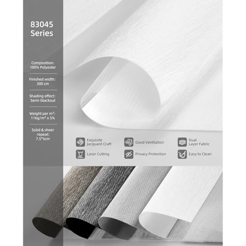ACMEART Motorized Blinds with Remote for Window，Zebra Blinds & Shades for Living Room/Bedroom/Home, Smart Blinds & Roller Window Shades for Home& Window Blinds,Roller Mini Blinds Blackout (Mutul Color) - Image 2