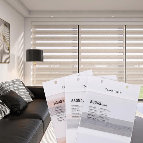 ACMEART Motorized Blinds with Remote for Window，Zebra Blinds & Shades for Living Room/Bedroom/Home, Smart Blinds & Roller Window Shades for Home& Window Blinds,Roller Mini Blinds Blackout (Mutul Color) - Image 1