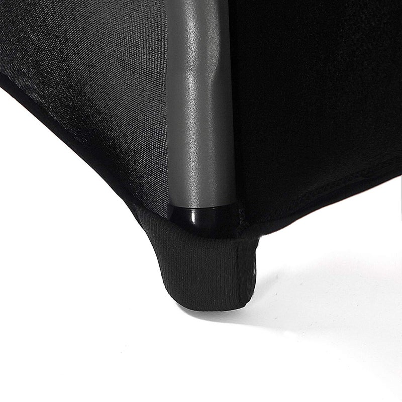 Peomeise 2PCS 6FT Spandex Table Cover Rectangular Stretch Spandex Tablecloth (Black 6FT) - Image 4