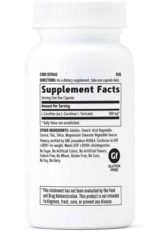 GNC L-Carnitine 60 Capsules  - Image 2