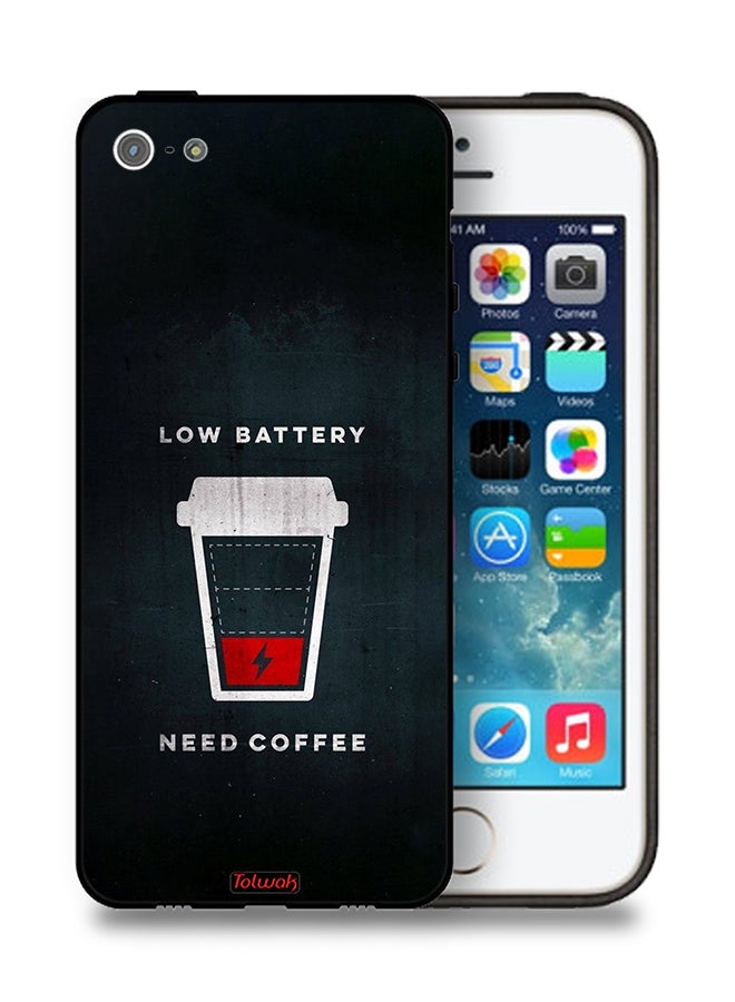 Tolwak Apple iPhone 5/5s/SE Protective Case Low Battery Need Coffee - Image 1