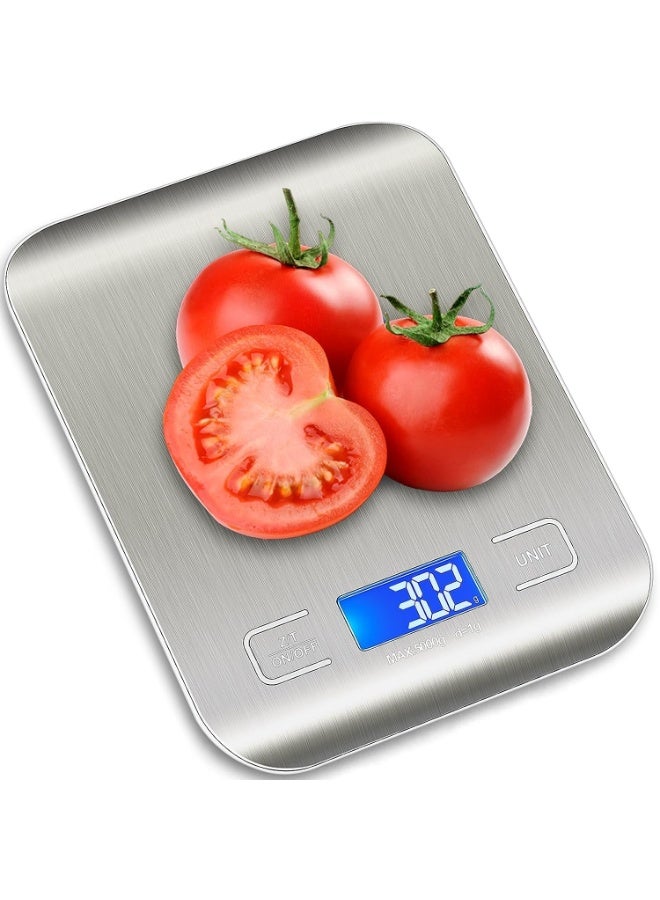 Beauenty High Precision Digital Kitchen Scale – Stainless Steel Food Weighing Scale with Tare, 5 Units, Grams & Ounces – Ideal for Cooking & Baking - Image 1