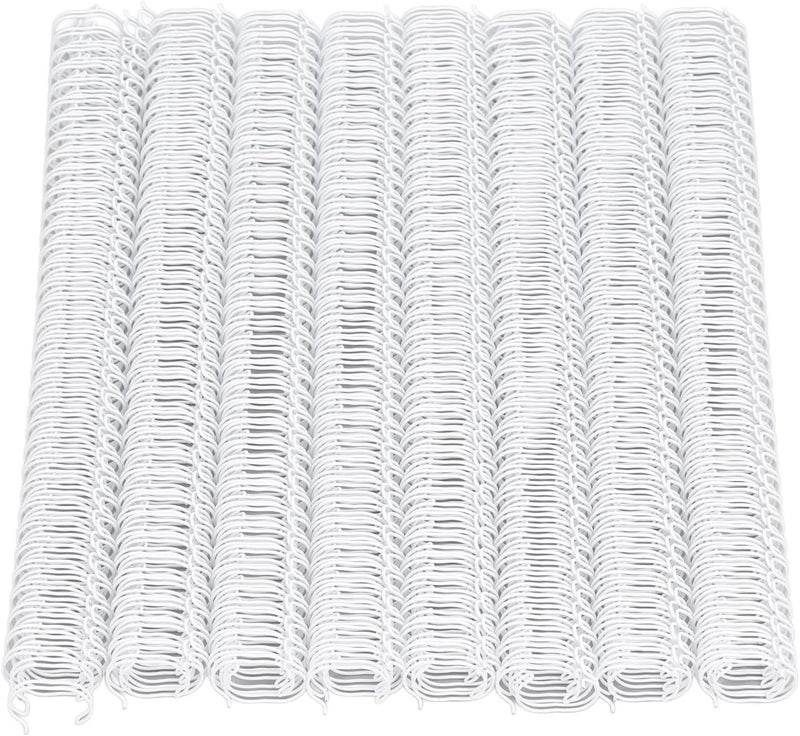 100Pcs Double Loop Spiral Binding Coil 3:1 Pitch 9/16 Inch 34 Loop 120 Sheet Capacity Wire Binding Spines Compatible with Wire Systems (White) - Image 1