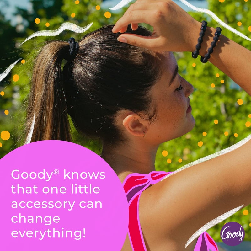 Goody Ouchless Hair Elastics â€“ No Pull, No Breakage, Tangle-Free Hold for Fine Hair â€“ 50 Count, Assorted Neutrals, Long-Lasting Ponytail Holders for Women & Men - Image 4