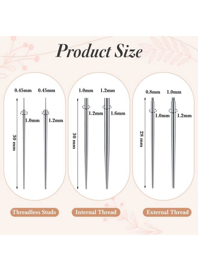 Mysora 9pcs Kit Stainless Steel Piercing Ball Grabber Tools/ 3mm Piercing Ball Screw Removal Tool/Reusable Bead Clamping Assistant Tool for Changing Jewelry&14g 16g 18g Piercings Taper Stretching Kit - Image 5