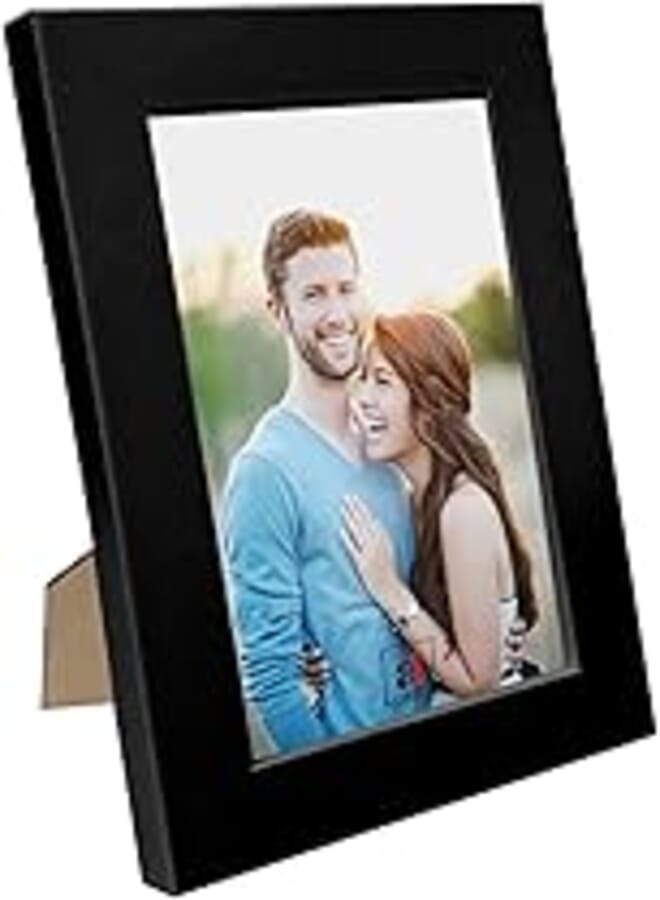 Wooden Photo Frame, 2 Pcs Set, Black Color, 10x15cm, Mount Included - I91782K