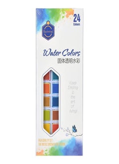 Keep Smiling Water Color Set, Iron Plate, 24 Colors.  - Image 1