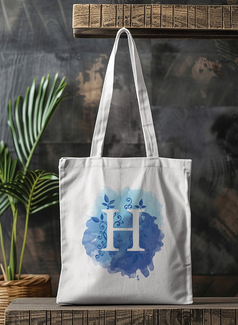 لوحة حقيبة يد بأحزمة كتف من البوليستر بتصميم حرف H - Image 3