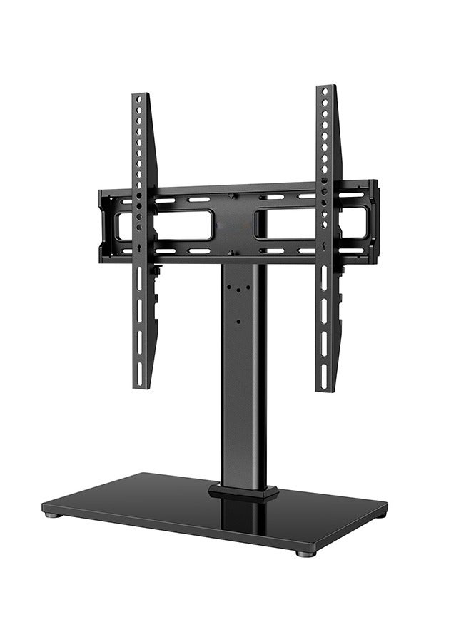 TV Stand for 32 to 60 inch TVs - Adjustable Height Swivel TV Stand with Tempered Glass Base, Maximum VESA 400x400mm, 40kg Capacity