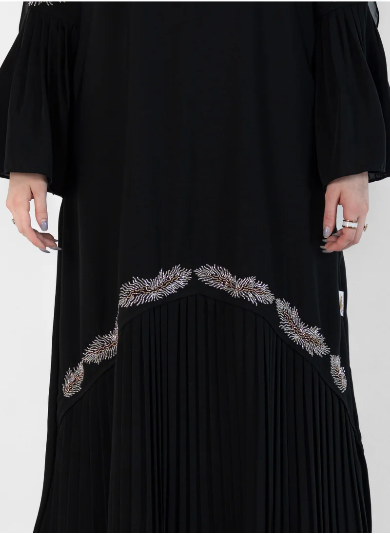 Rosette Abaya Black-R-202416