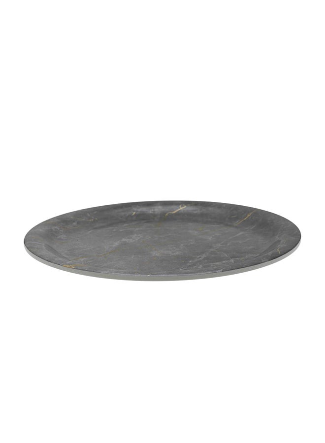 Rk Melamine Grey Static Gold Melamine Dinner Plate 10.5" - Image 1