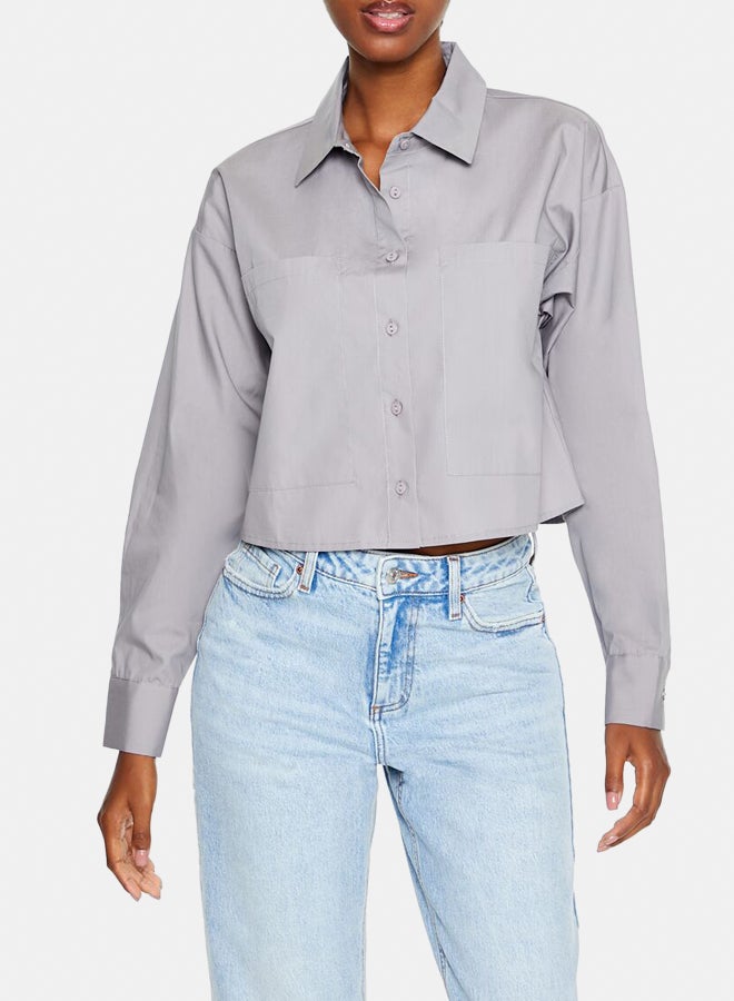 FOREVER 21 Cotton Long-Sleeve Shirt - Image 1