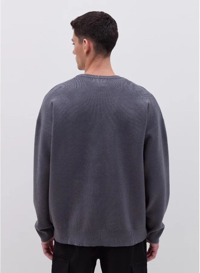 Ovs Pullover with jacquard lettering