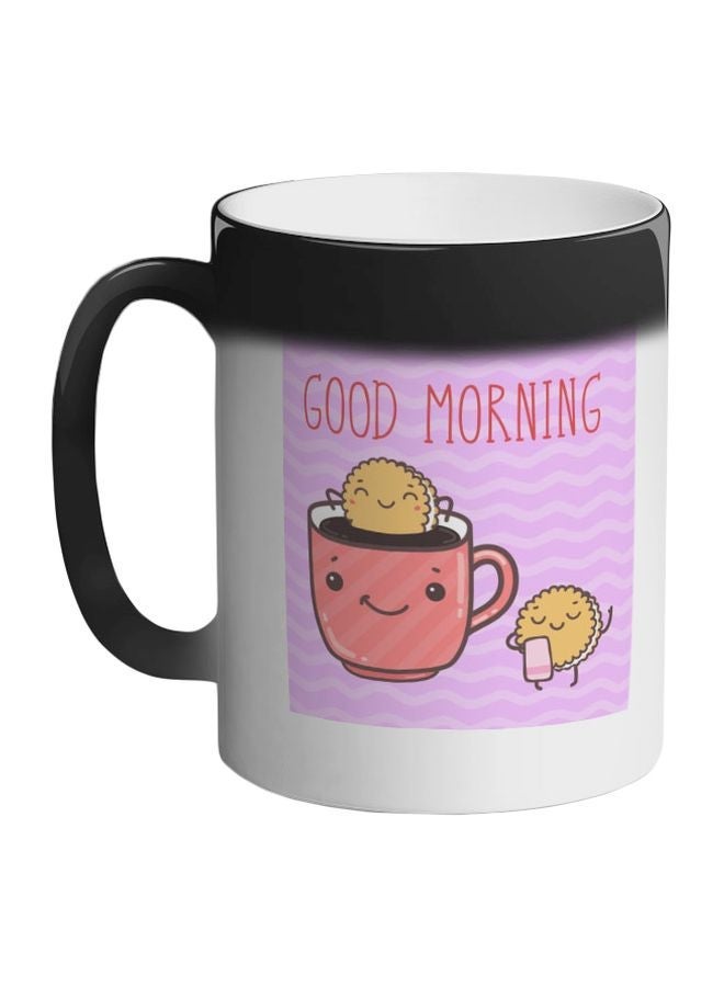 RYN Good Morning Printed Colour Changing Coffee Mug Black 11ounce