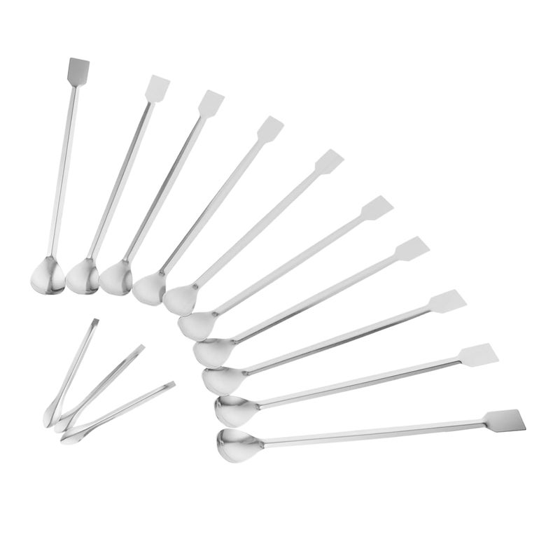 13pc Stainless Steel Measuring Spoon Kit Sturdy Scoops Double-Sided Design for Versatile Use - Image 1