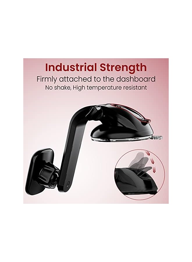 Moxedo Phone Holder for Car, Magnetic Car Phone Mount Dashboard Windshield Car Phone Holder Compatible with iPhone 13/12/11/XR/XS/XS Max/Galaxy S20 Note 20 Ultra & All Smartphones - Image 5