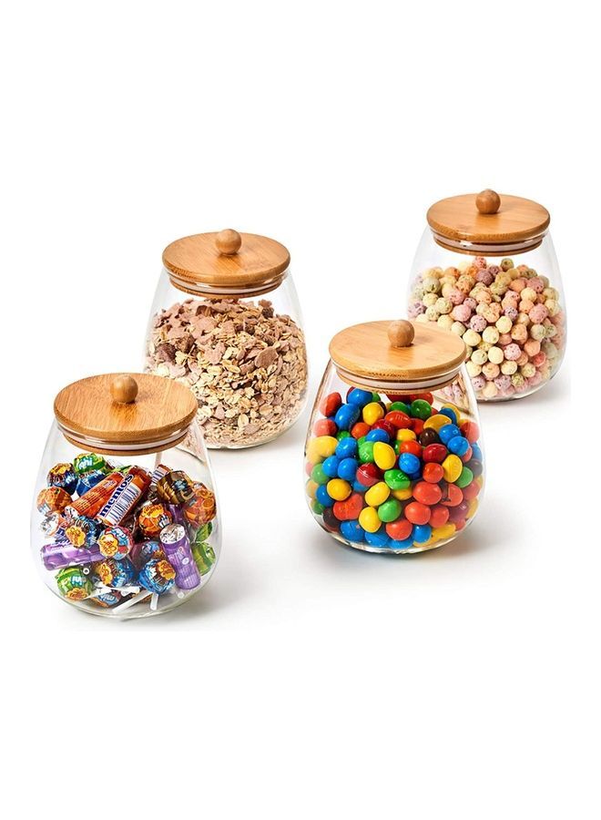 إسكدنيا مجموعة برطمانات محكمة الغلق من الزجاج 4 قطع 1000 x 4مل - Image 1