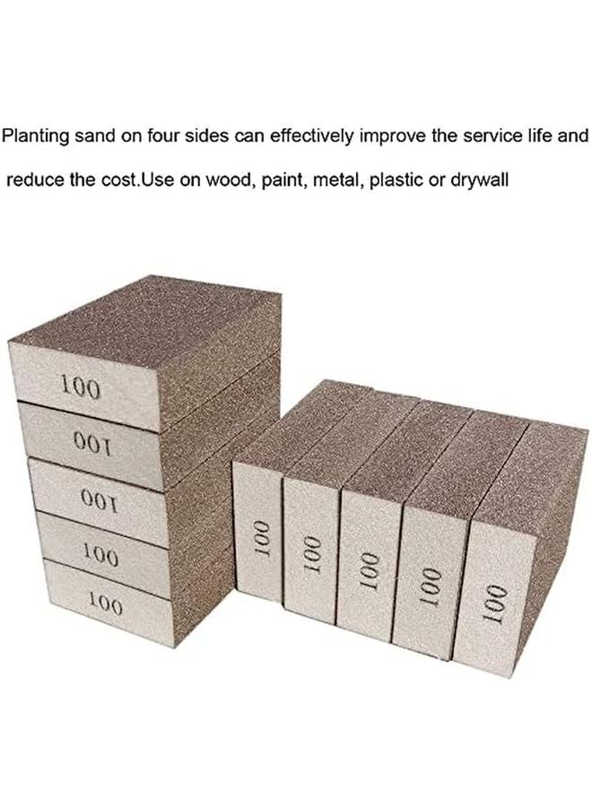 KASTWAVE 10 Pack 100 Grit Sanding Sponge Washable And Re Ble Sanding Blocks Great For Pot Brush Pan Brush Sponge Brush Glasses Sanding Wood Sanding Metal Sanding 100 Grit 10 Pack - Image 2