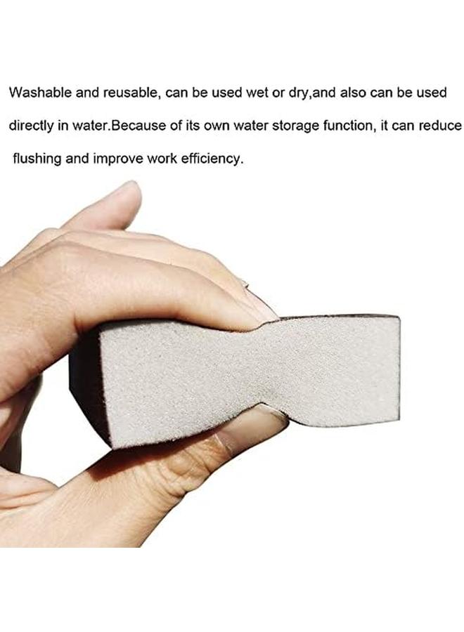 KASTWAVE 10 Pack 100 Grit Sanding Sponge Washable And Re Ble Sanding Blocks Great For Pot Brush Pan Brush Sponge Brush Glasses Sanding Wood Sanding Metal Sanding 100 Grit 10 Pack - Image 4