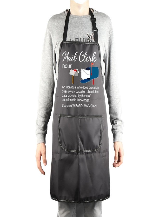 MBMSO Mail Clerk Apron Postal Aprons with Pockets Postal Worker Gifts Mail Lady Post Office Gifts for Mailman Workwear Apron (Mail Clerk Apron-b) - Image 4
