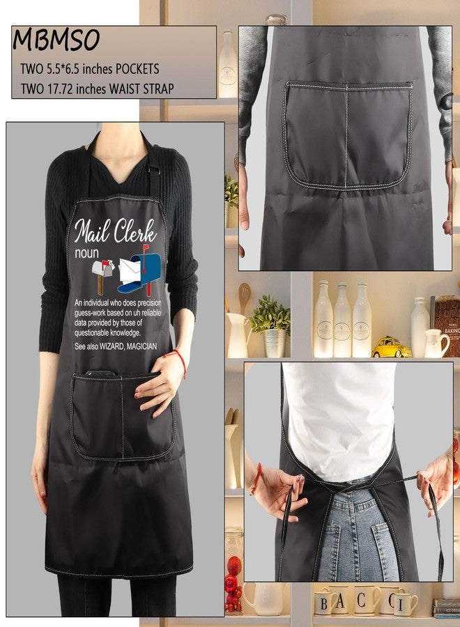 MBMSO Mail Clerk Apron Postal Aprons with Pockets Postal Worker Gifts Mail Lady Post Office Gifts for Mailman Workwear Apron (Mail Clerk Apron-b) - Image 3