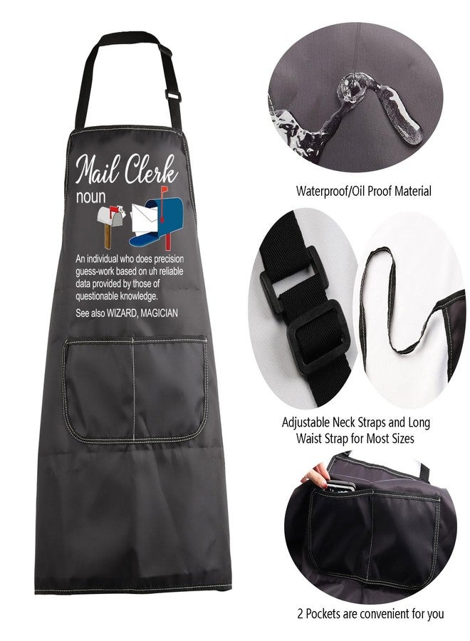 MBMSO Mail Clerk Apron Postal Aprons with Pockets Postal Worker Gifts Mail Lady Post Office Gifts for Mailman Workwear Apron (Mail Clerk Apron-b) - Image 5