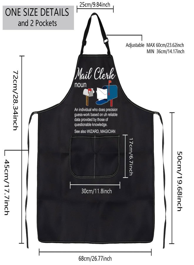 MBMSO Mail Clerk Apron Postal Aprons with Pockets Postal Worker Gifts Mail Lady Post Office Gifts for Mailman Workwear Apron (Mail Clerk Apron-b) - Image 2