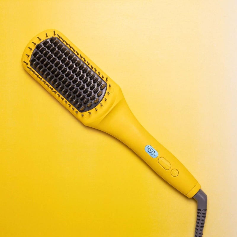 Drybar The Brush Crush Heated Straightening Brush | One Step Hair Straightener Brush, Smooth and Style for Frizz-free Hair, Works With All Hair Types - Image 3