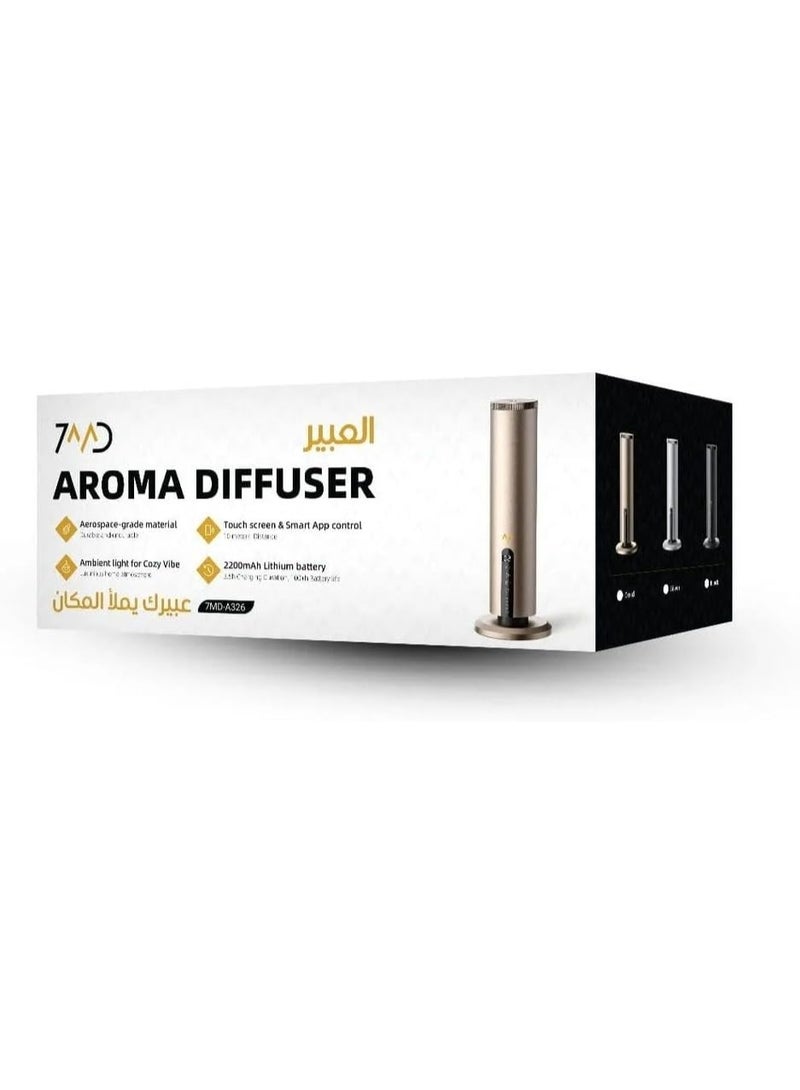 7MD Premium Aroma Diffuser, Smart Rechargeable 120ML, Ultrasonic Essential Oil Humidifier, Portable Air Freshener, LED Night Light, Relaxing Mist Maker for Home, Office, Bedroom, Car (Black) - Image 3