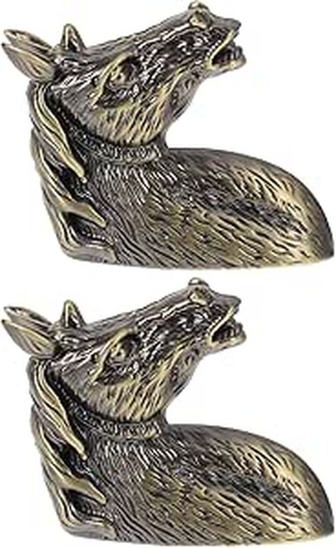 Vintage Horse Head Door Knobs 2Pcs Eco Friendly Drawer Handles For Cabinet Wardrobe Kitchen Easy Install - Image 1