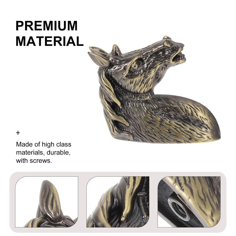 Vintage Horse Head Door Knobs 2Pcs Eco Friendly Drawer Handles For Cabinet Wardrobe Kitchen Easy Install - Image 5