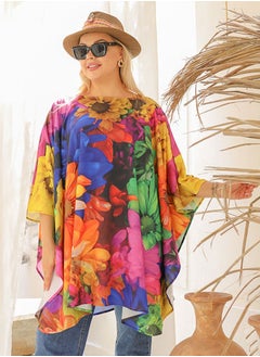 Zmurud Autumn poncho - printed  - Image 4