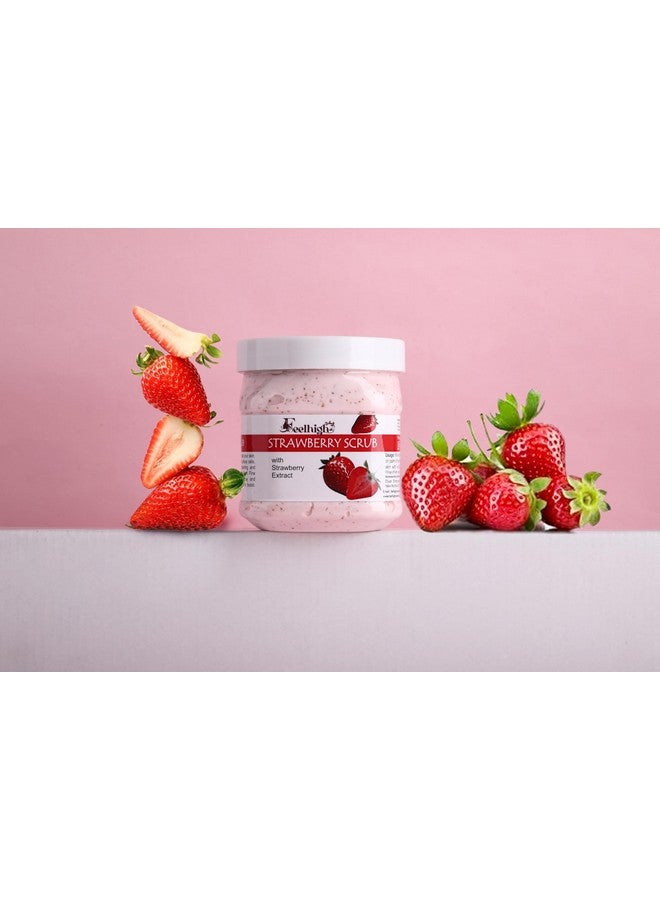 FEELHIGH Combo Strawberry Face Body Scrub 500ml Enriched with Strawberry Extract And Chocolate Face Moisturizing Cream 500ml Pack of 2 Men and Women Facial Kit - Image 4